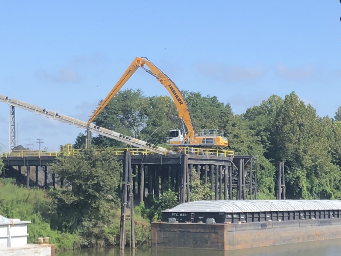 Cargo crane operating at Lowndes County Port